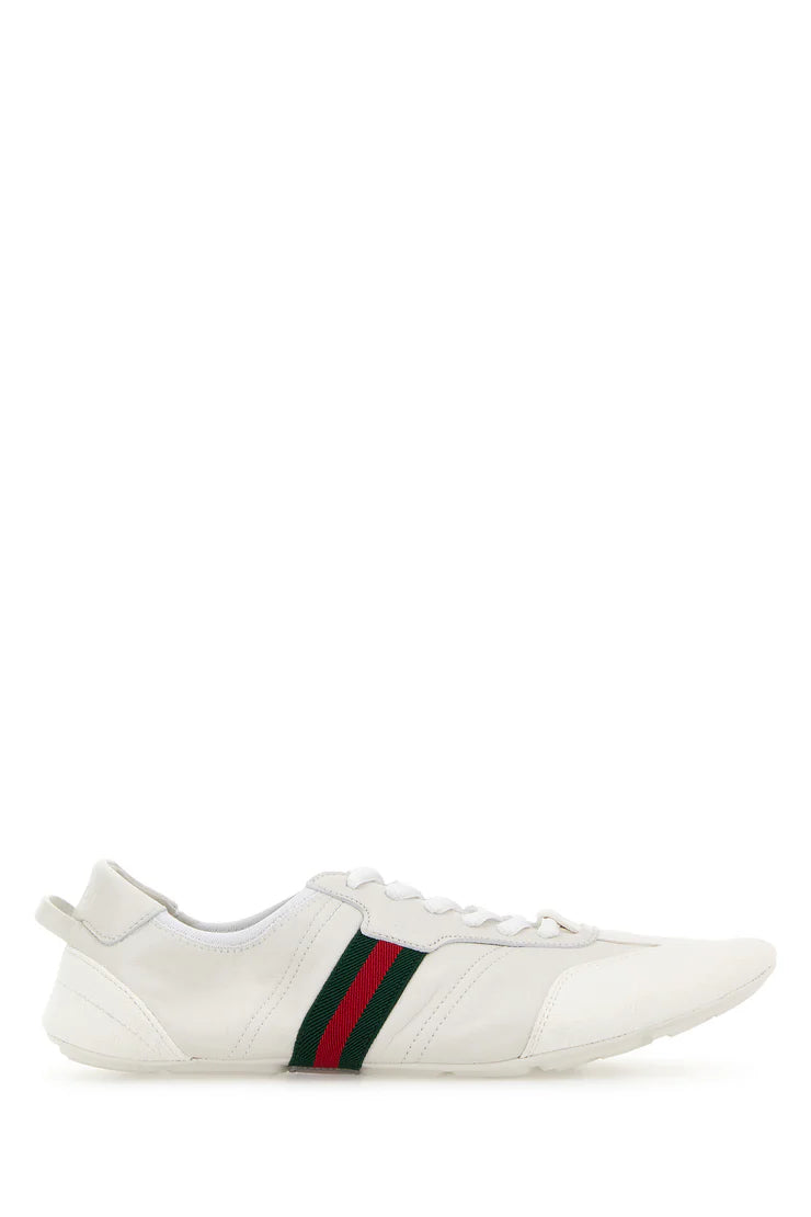 Sneakers basse in pelle bianca