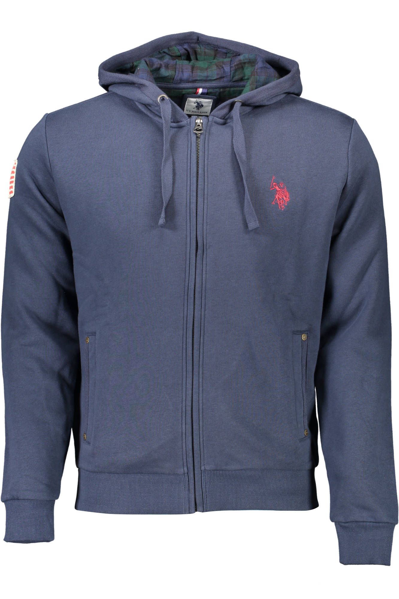Blue Cotton Men Sweatshirt