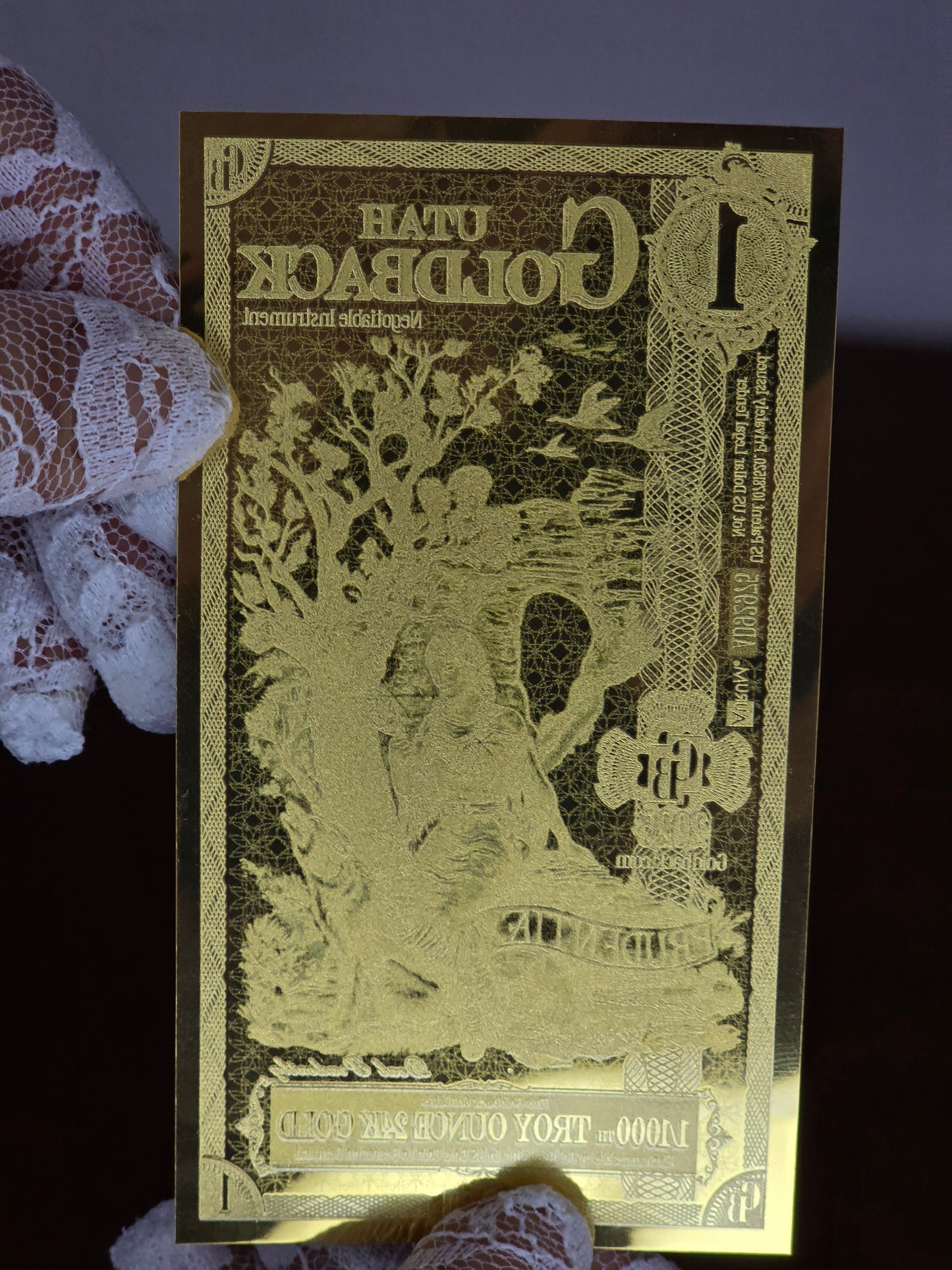 1 Utah Goldback – Banconota in Oro Puro 1/1000 oz