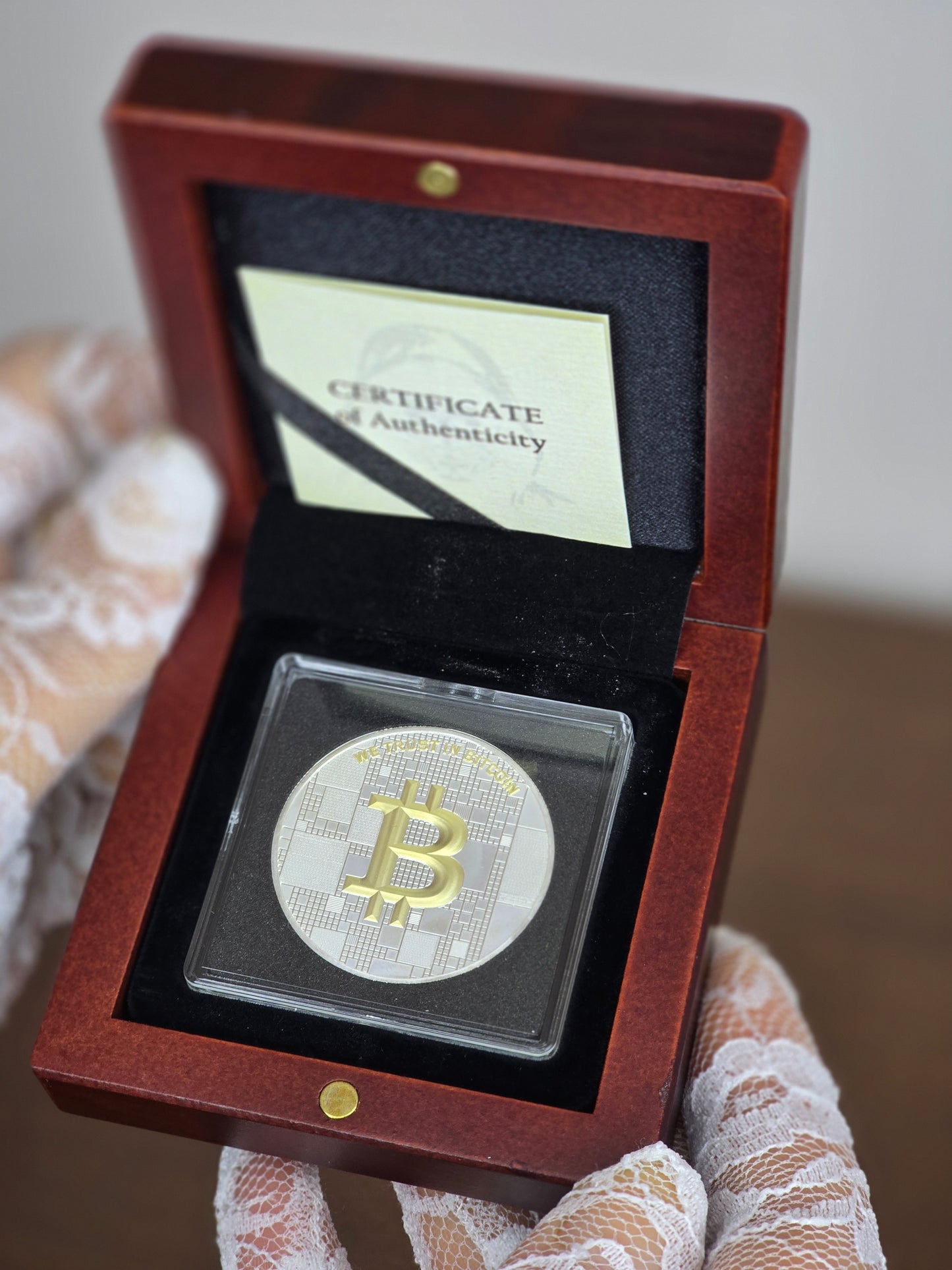 Medaglia d'Argento Bitcoin 1000 SAT – 21g di Argento e Oro