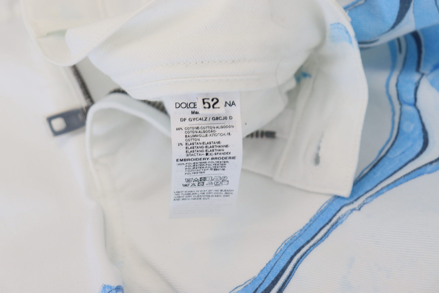 White Blue Denim Cotton Jeans Stretch Skinny Fit Pant