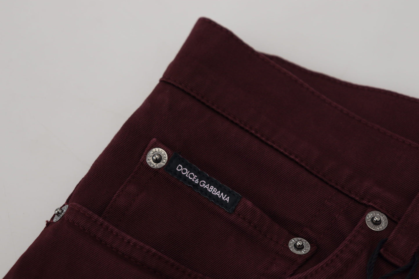 Bordeaux Cotton Stretch GOLD Denim Jeans