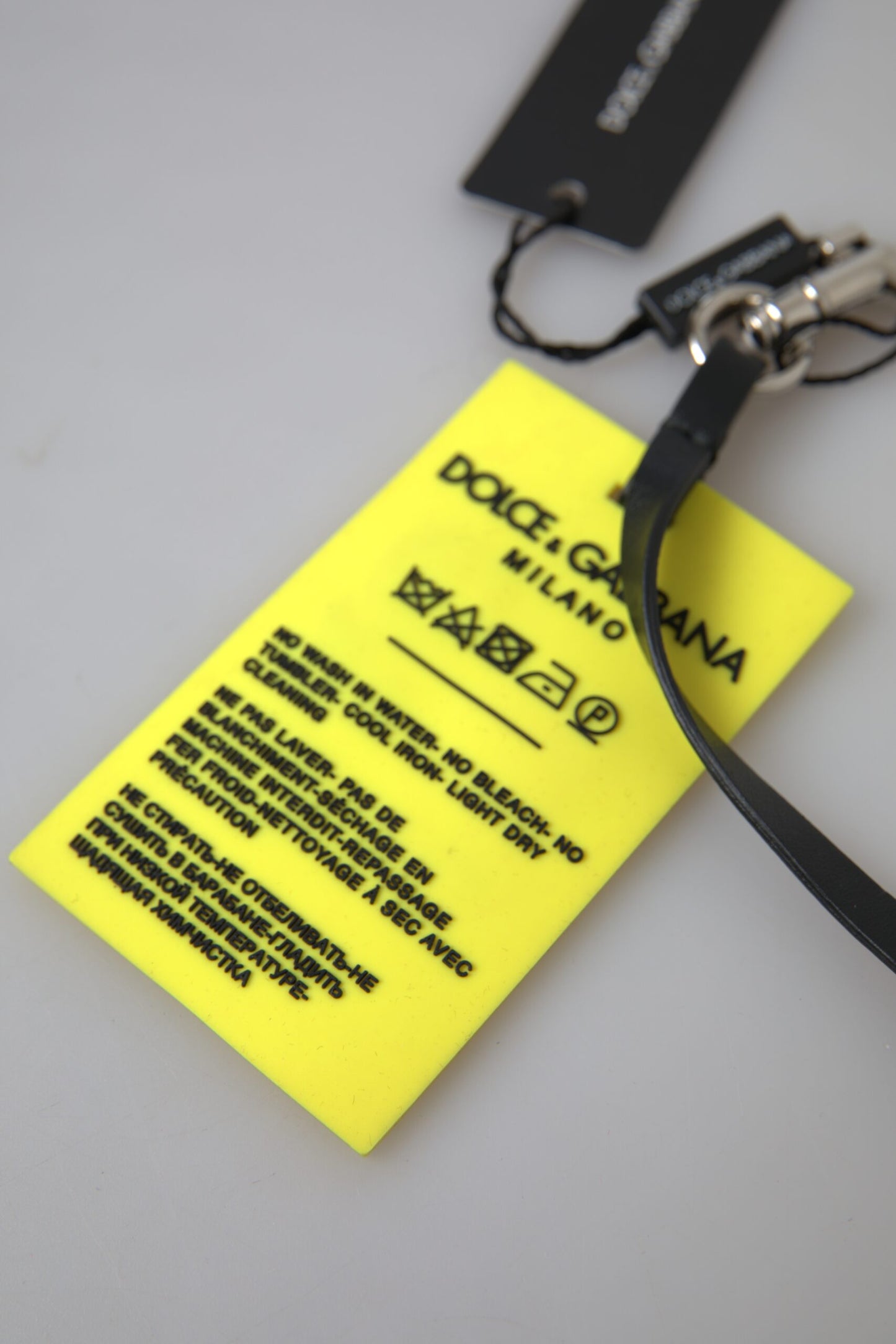 Yellow Silicone DG Logo Silver Brass Keyring Keychain