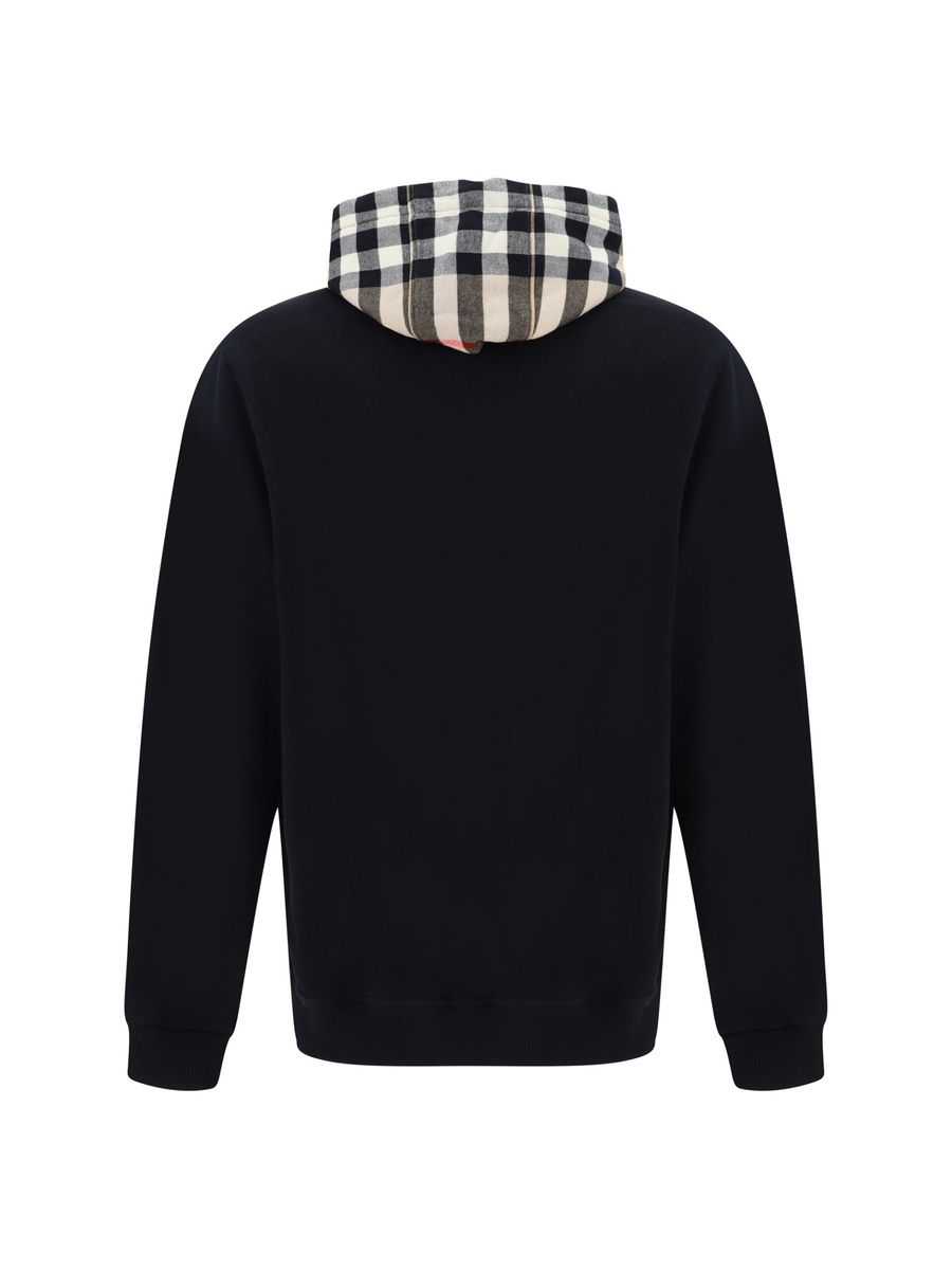 Black Cotton Samuel Hoodie Sweatshirt