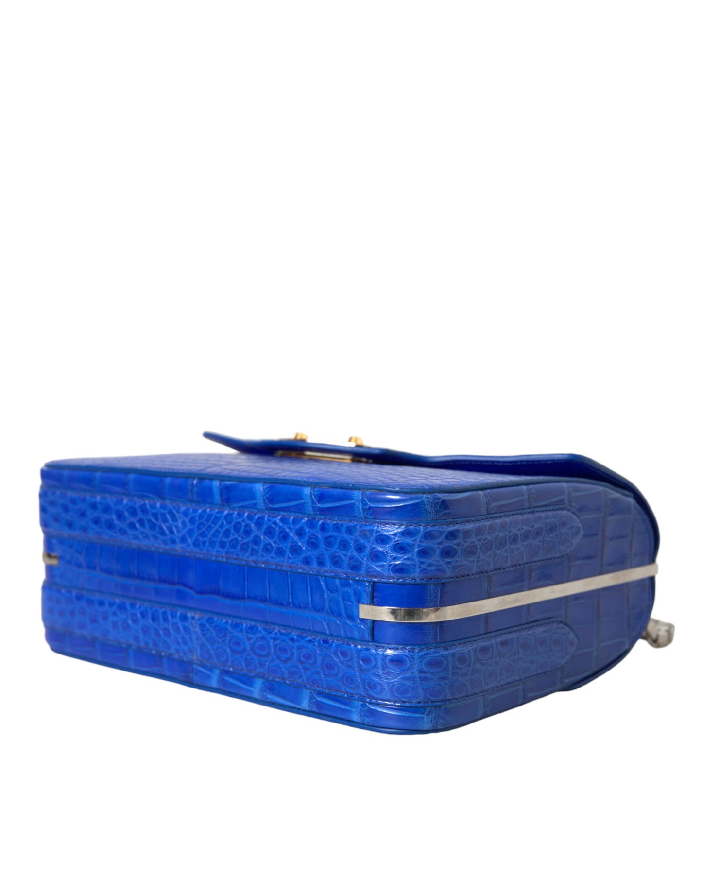 Blue Exotic Leather Neo Classic Small Shoulder Bag