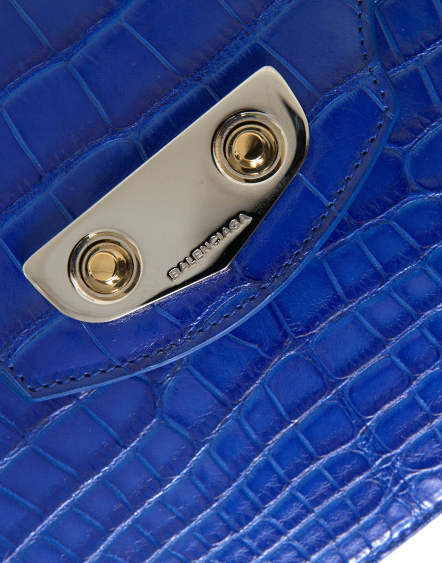 Blue Exotic Leather Neo Classic Small Shoulder Bag