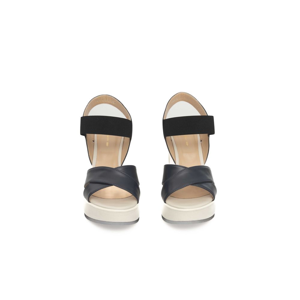 Blue Calfskin Women Sandal