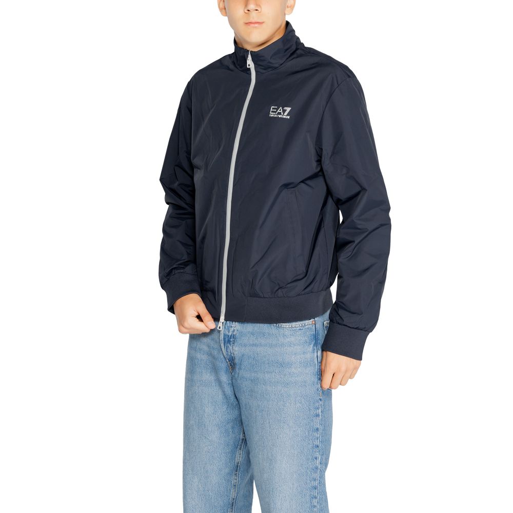Blue Polyamide Jackets And Coat