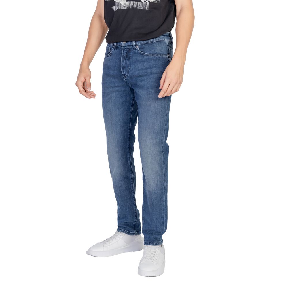 Blue Cotton Relaxed Fit Jeans