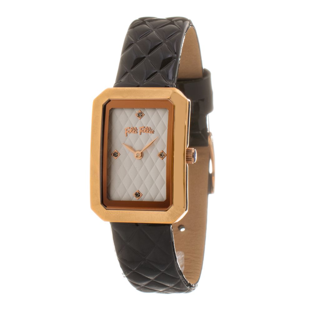 Black Leather Dress Watch