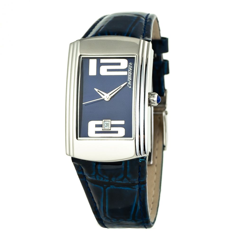 Blue Leather Dress Watch