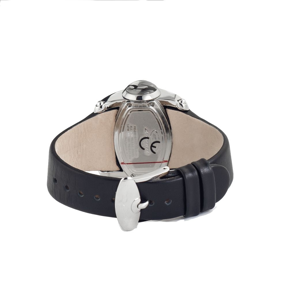 Black Leather Dress Watch
