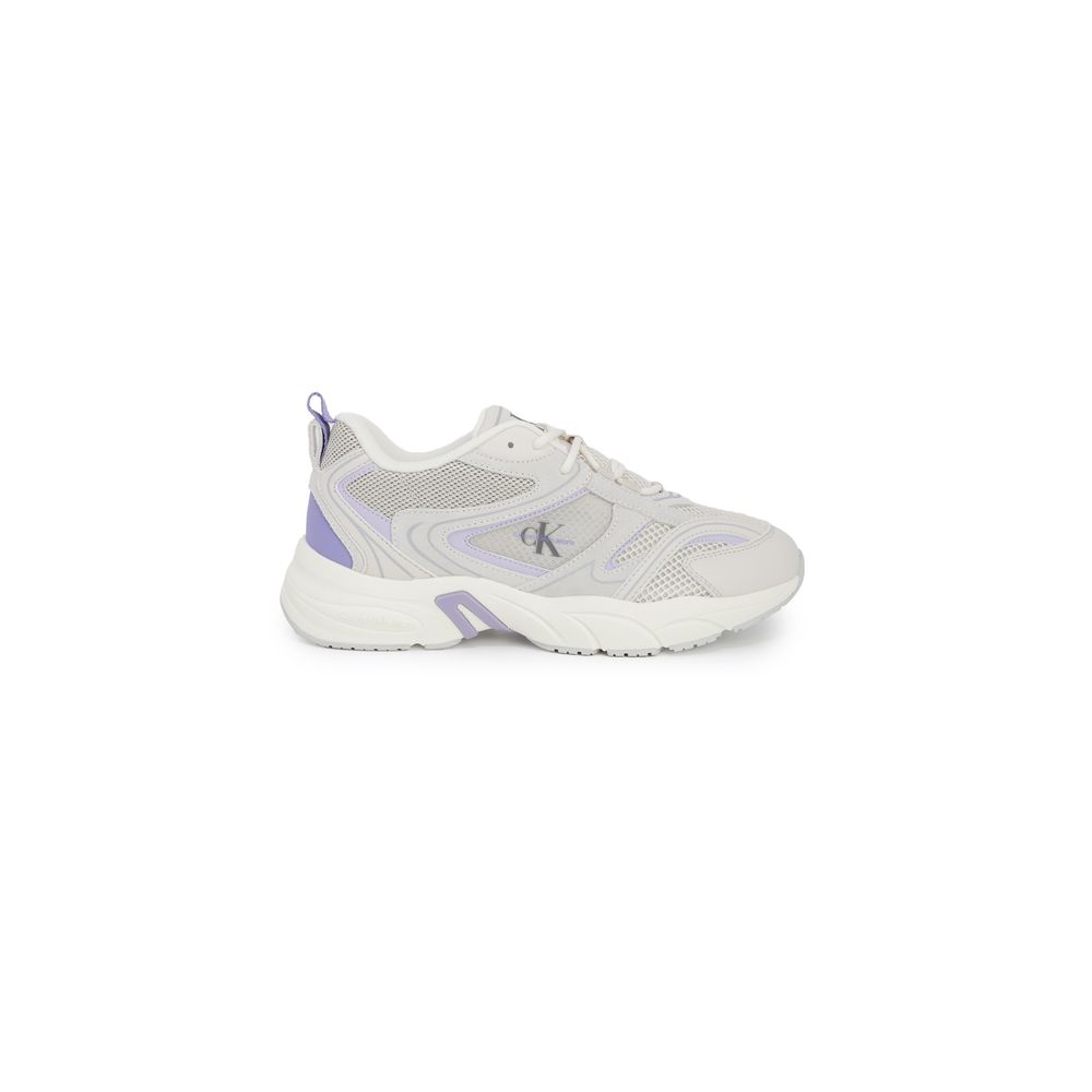 Purple Leather Athletic Sneakers