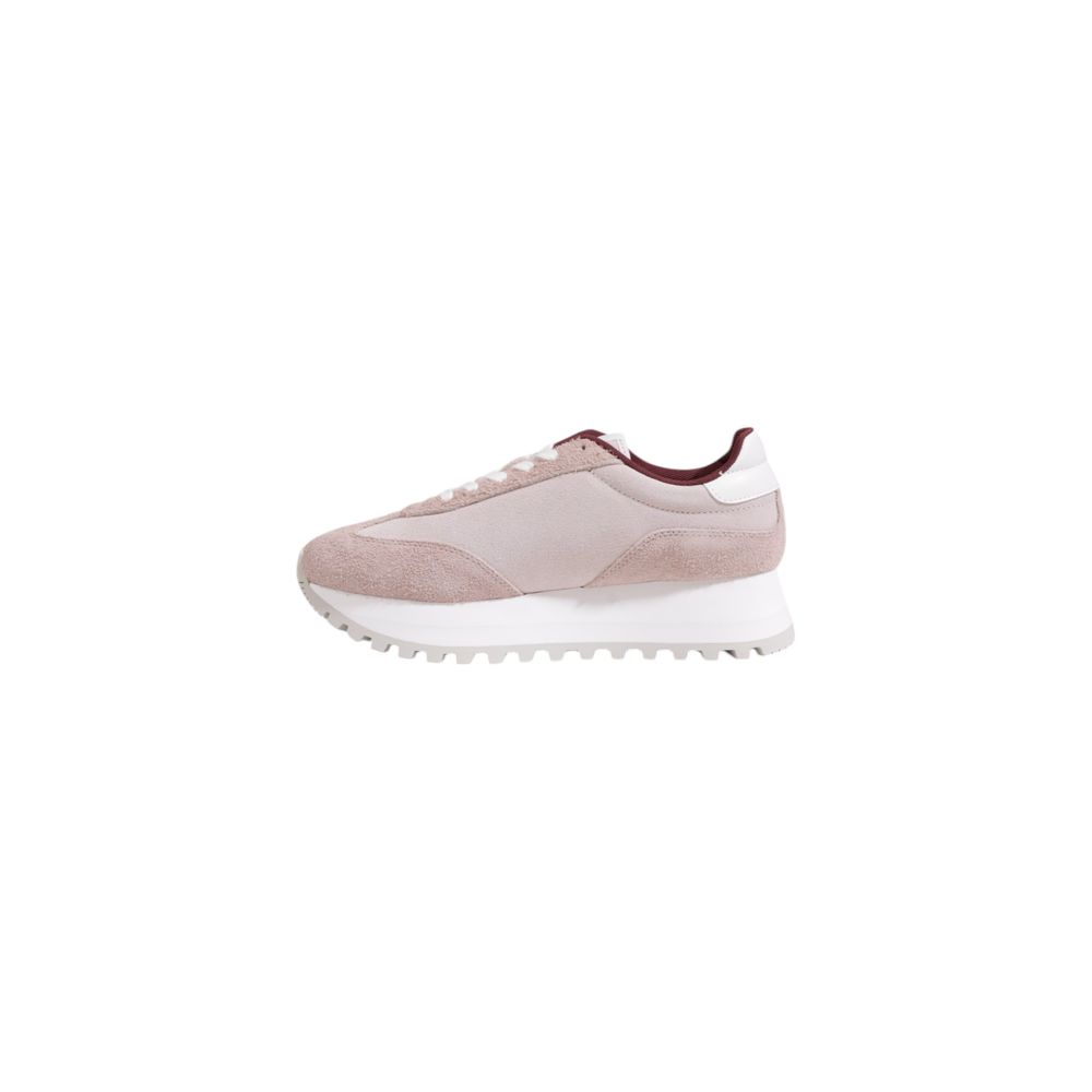 Purple Leather Low Top Sneakers