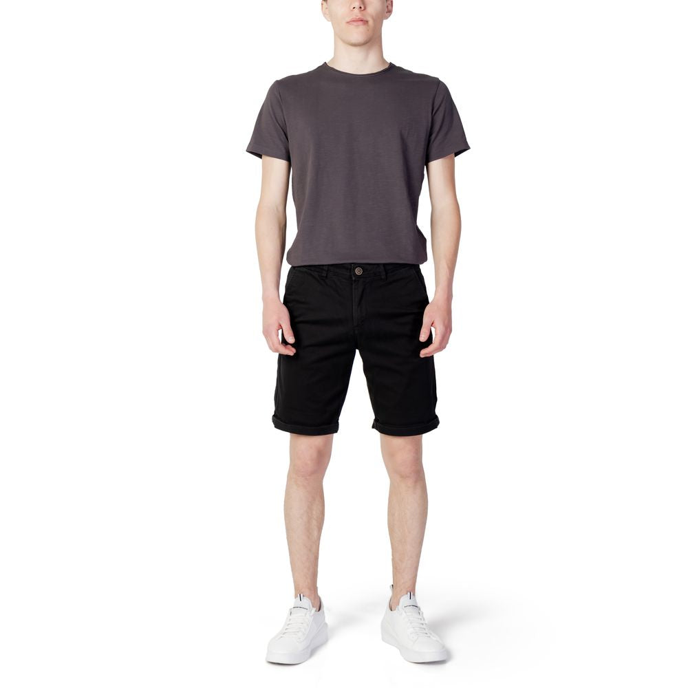 Black Cotton Knee Length