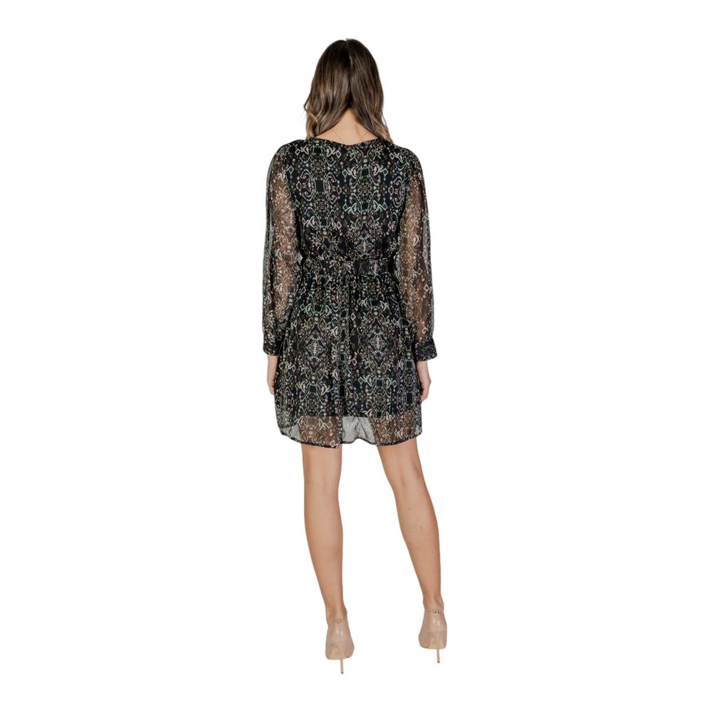 Black Recycled Polyester Short Dress
