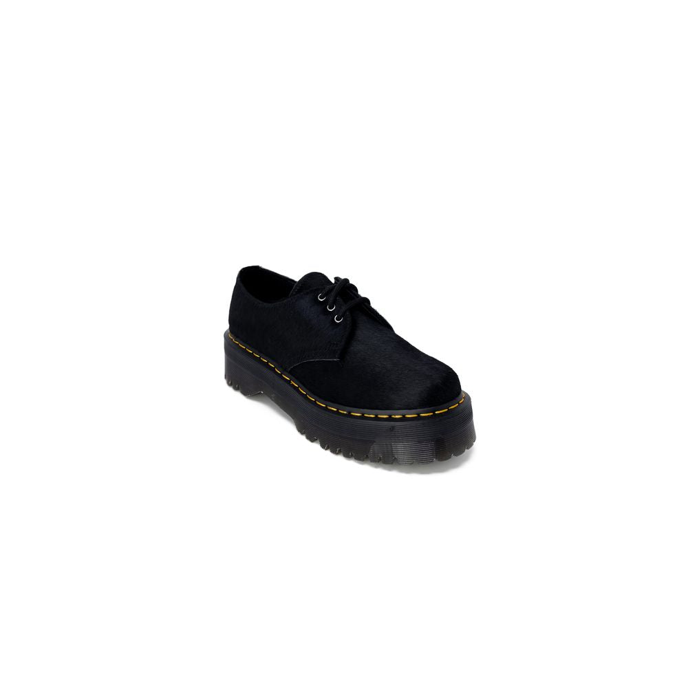 Black Leather Lace-Up Boots