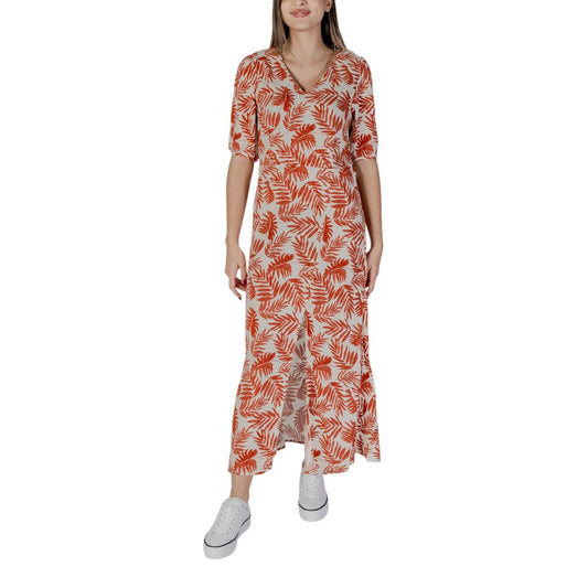Red Viscose Long Dress