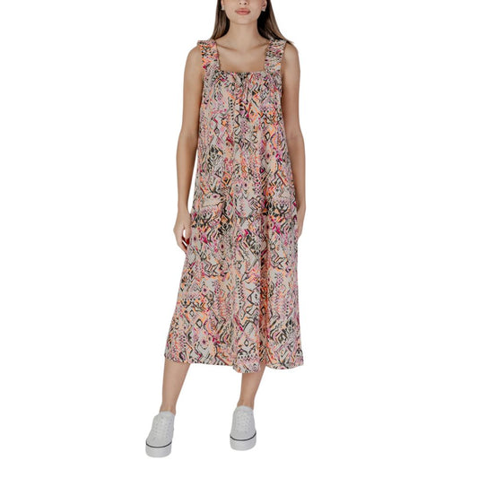 Multicolor Cotton Long Dress
