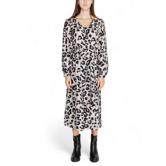 Gray Viscose Long Dress