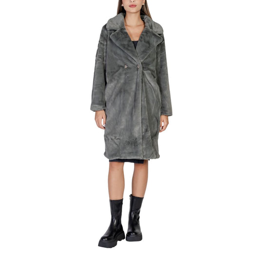 Black Polyester Coat