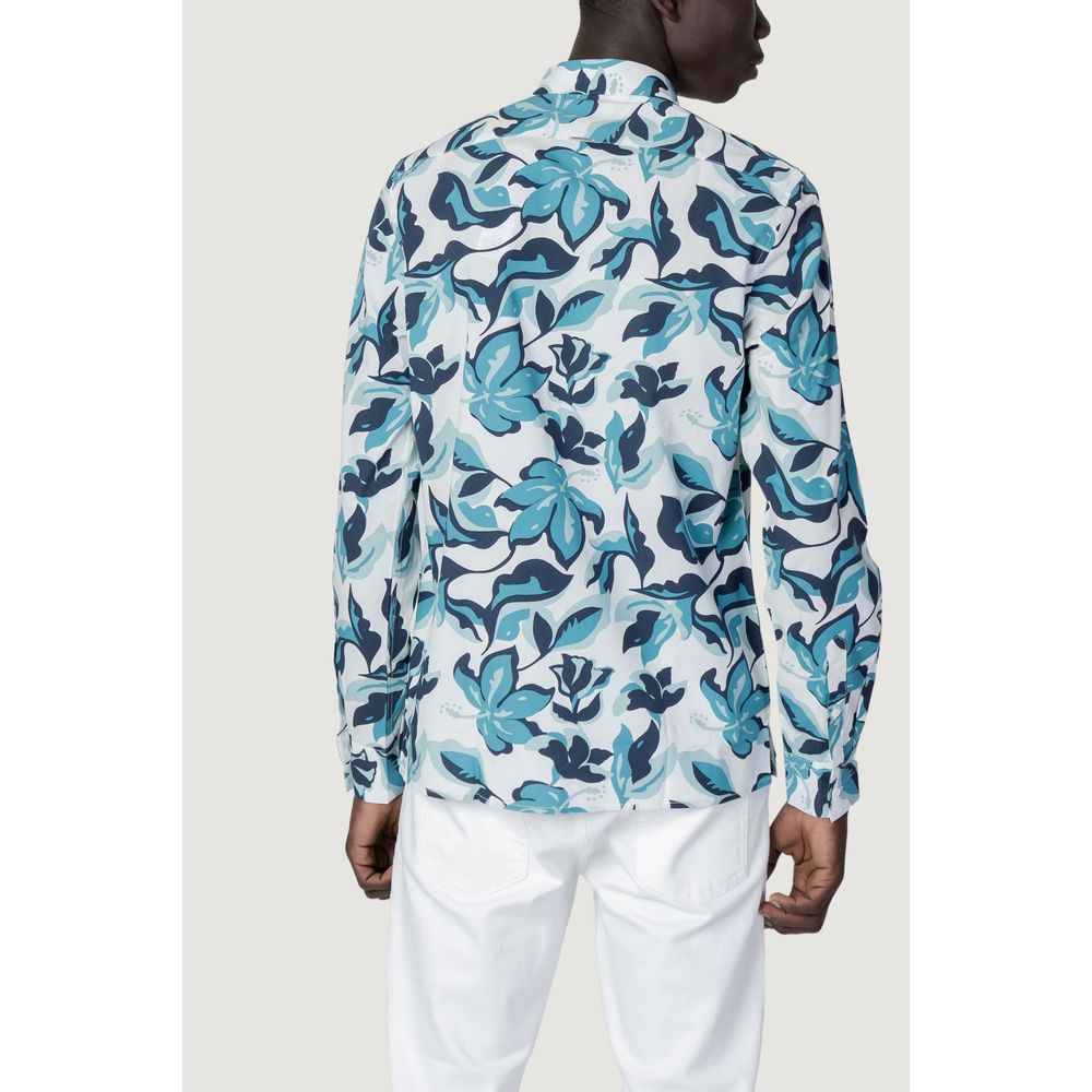 Blue Viscose Pattern Shirt