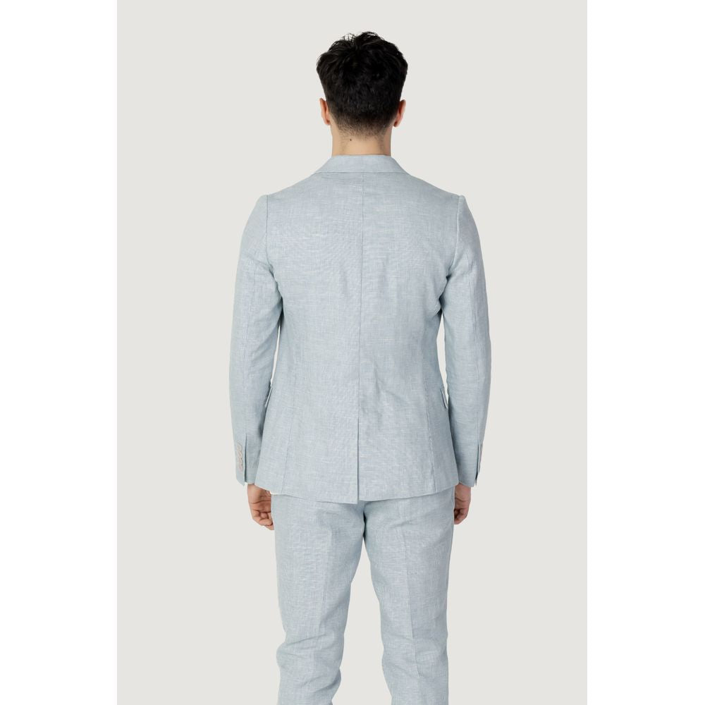 Bicolor Linen Blazer