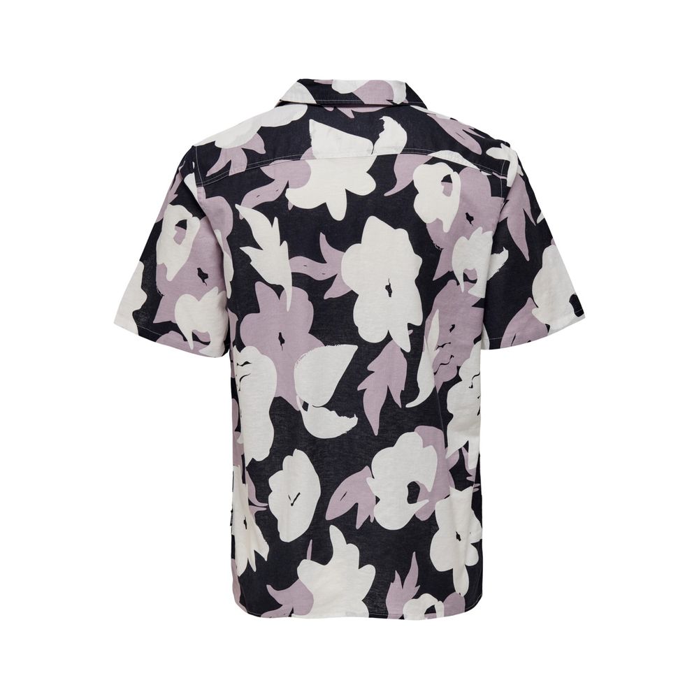 Purple Linen Shortsleeve Shirt