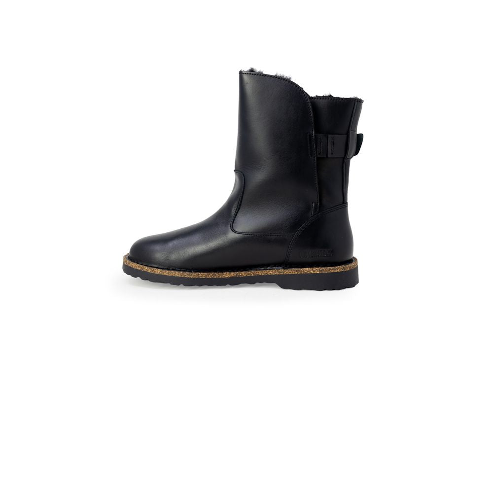 Black Leather Ankle Boots