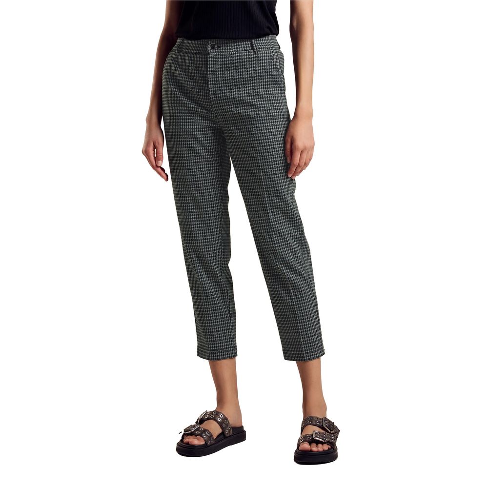 Green Polyester Chino Pants