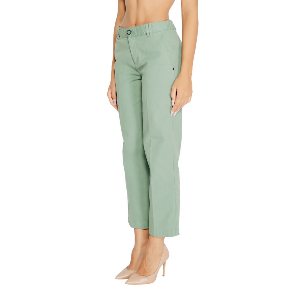 Turquoise Cotton Chino Pants