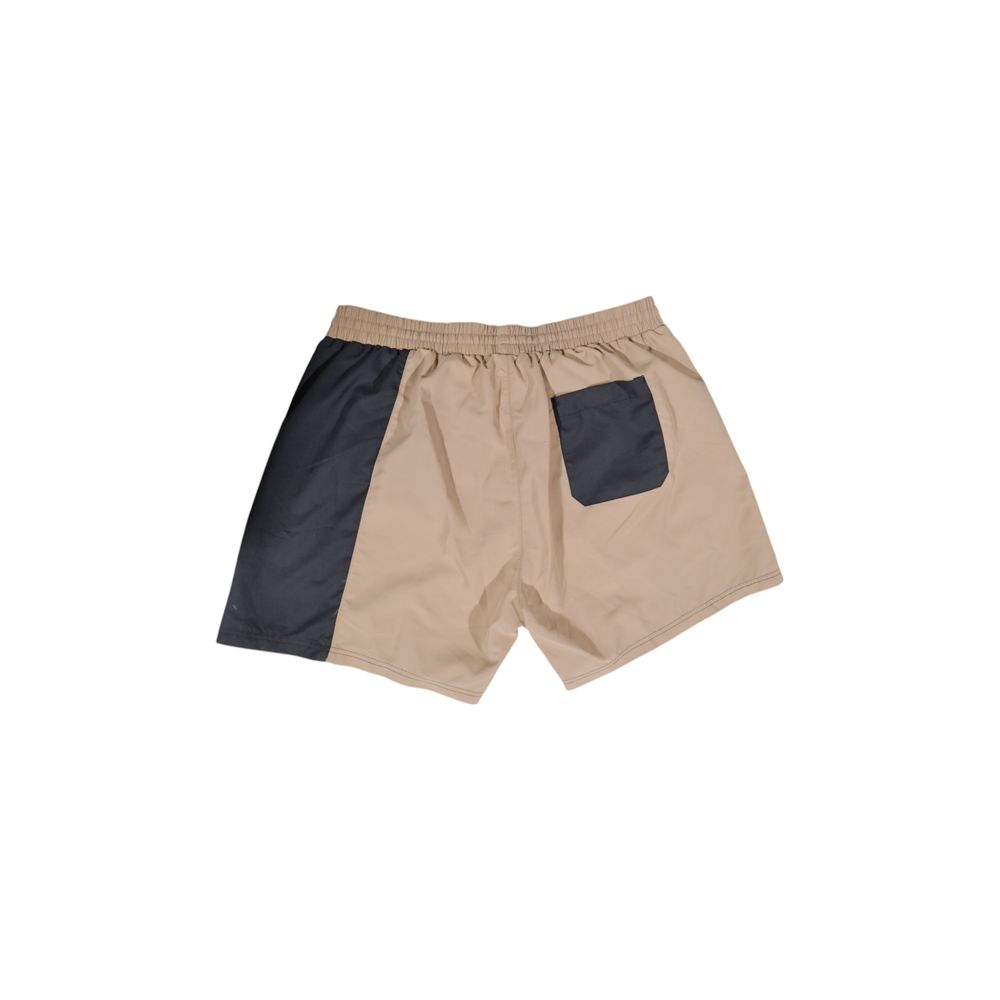 Beige Polyester Swim Briefs