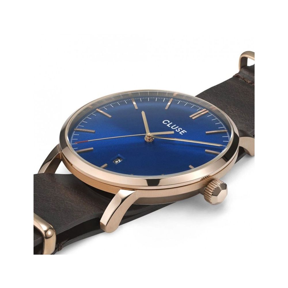 Brown Leather Dress Watch