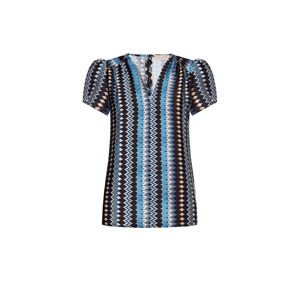 Turquoise Polyester Blouse