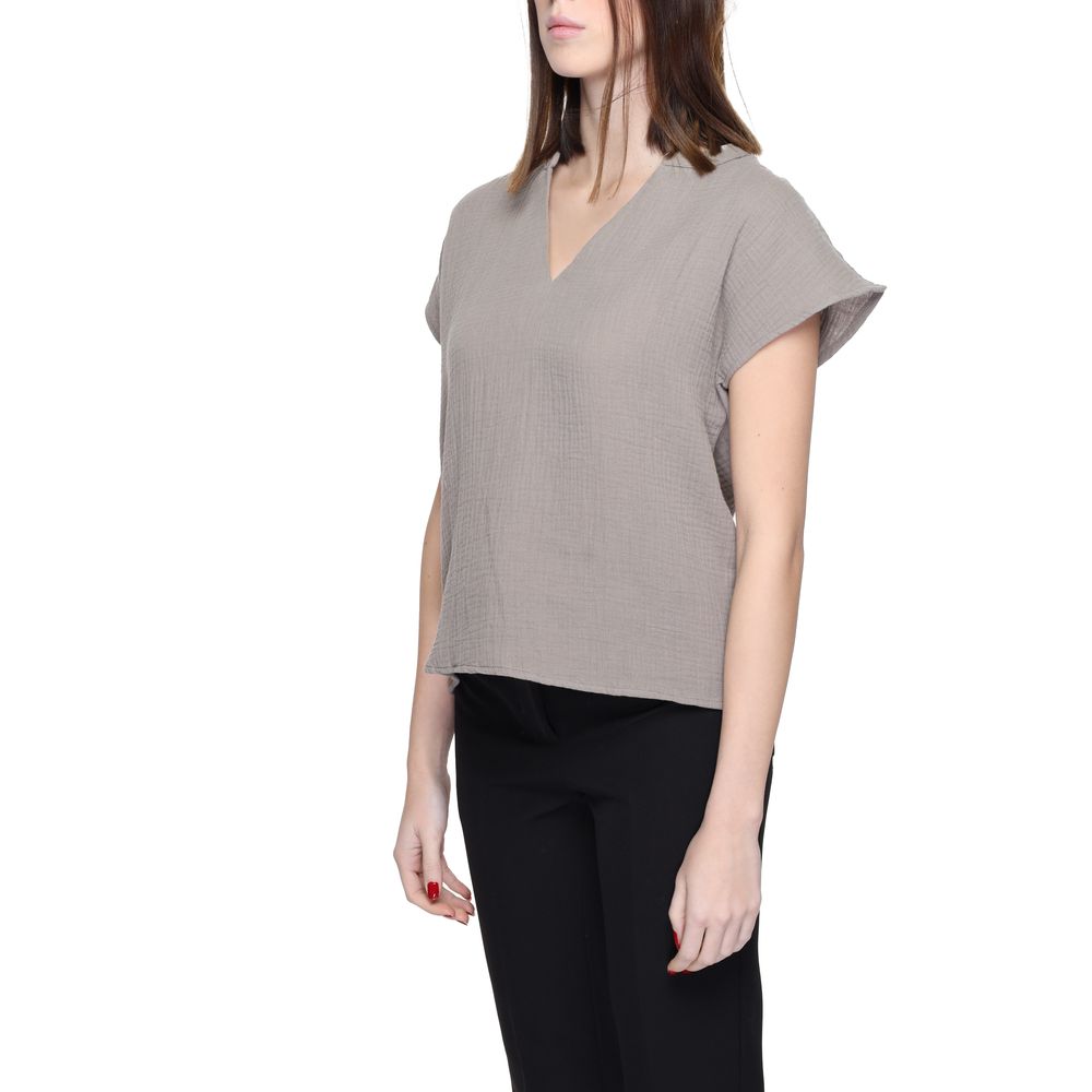 Beige Cotton Blouse