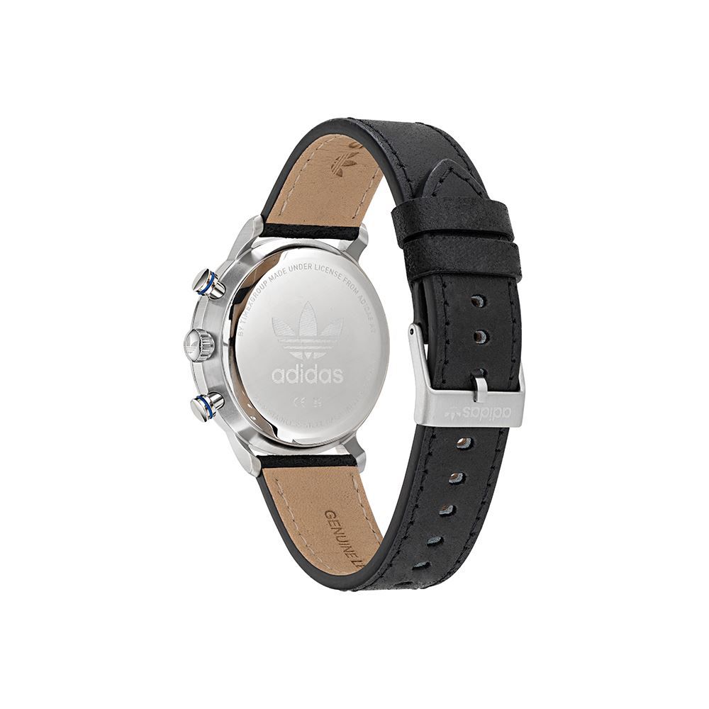Black Leather Dress Watch