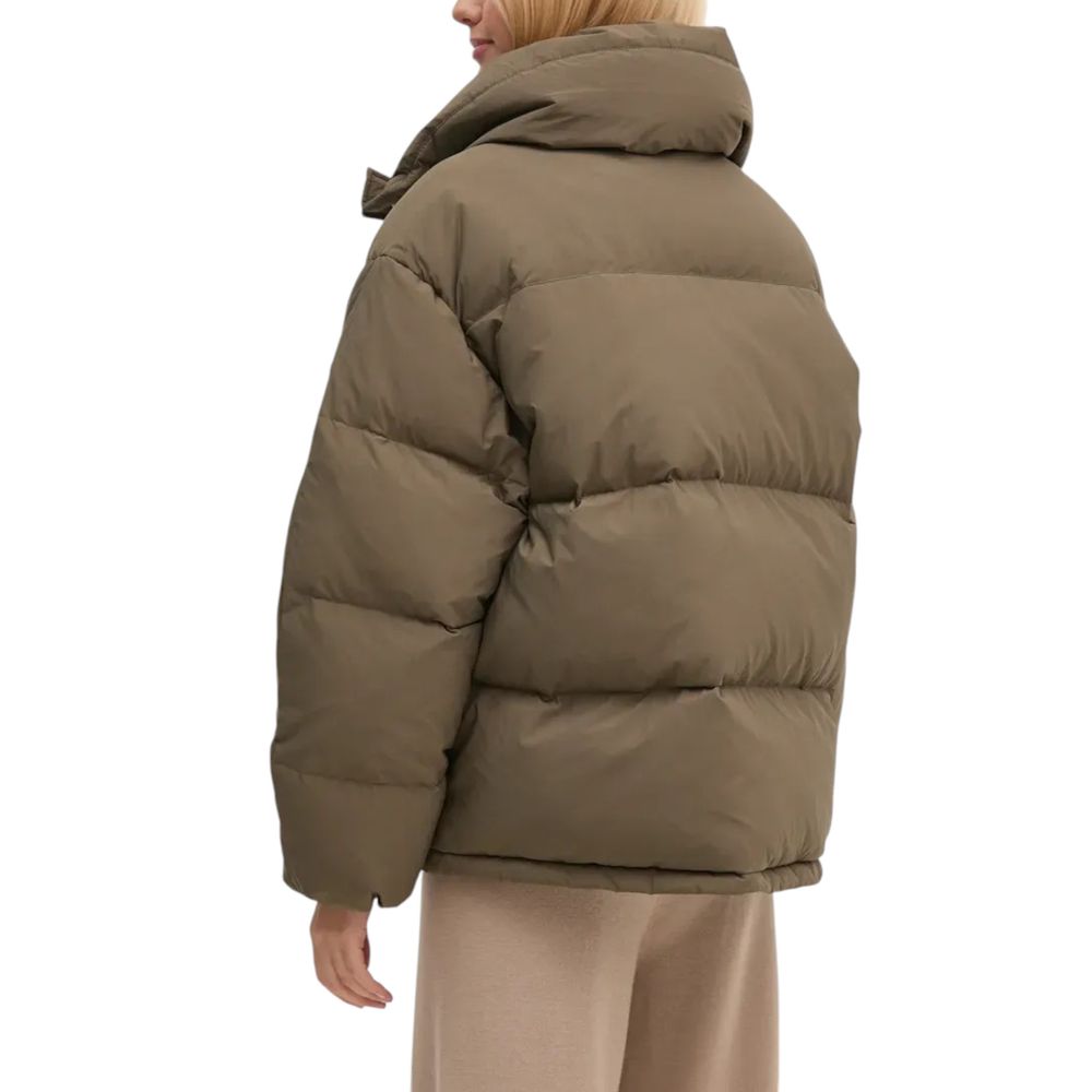Brown Polyester Coat