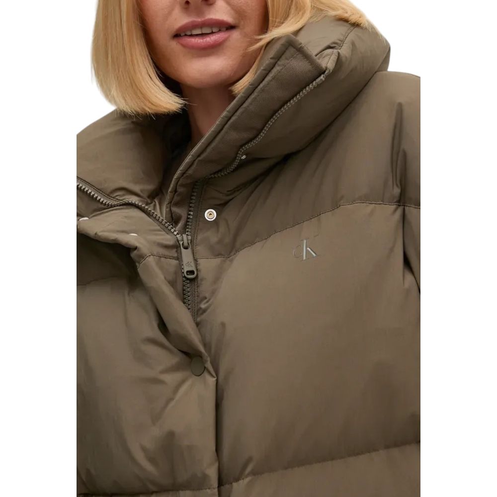Brown Polyester Coat
