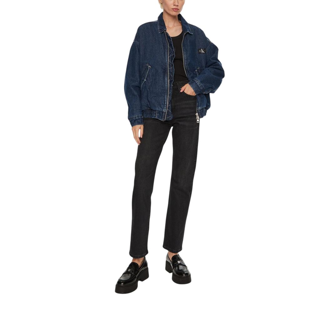 Black Cotton Mom Jeans