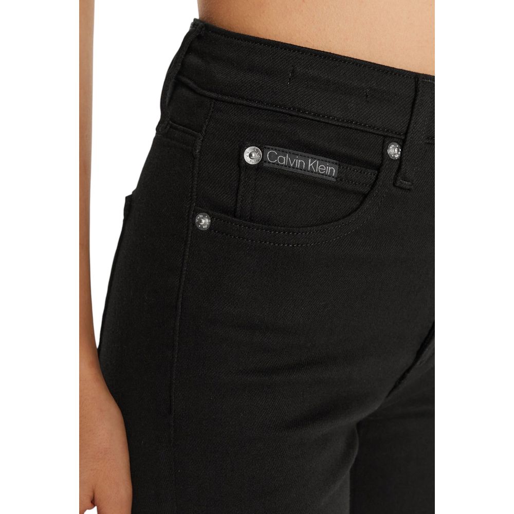 Black Cotton Skinny Jeans