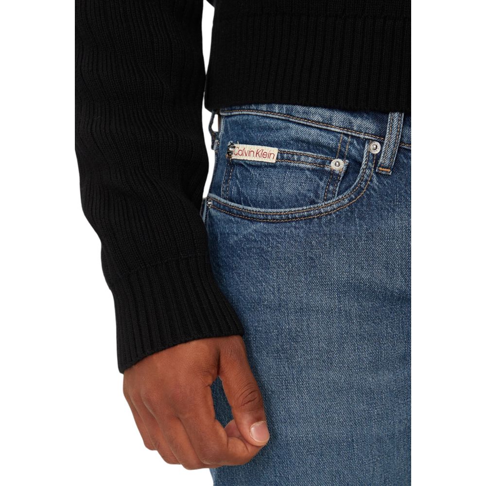 Blue Cotton Skinny Jeans