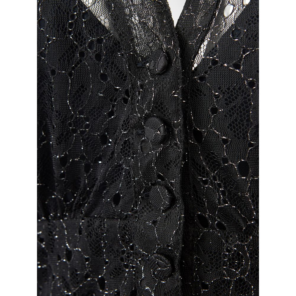 Black Nylon Casual Dress