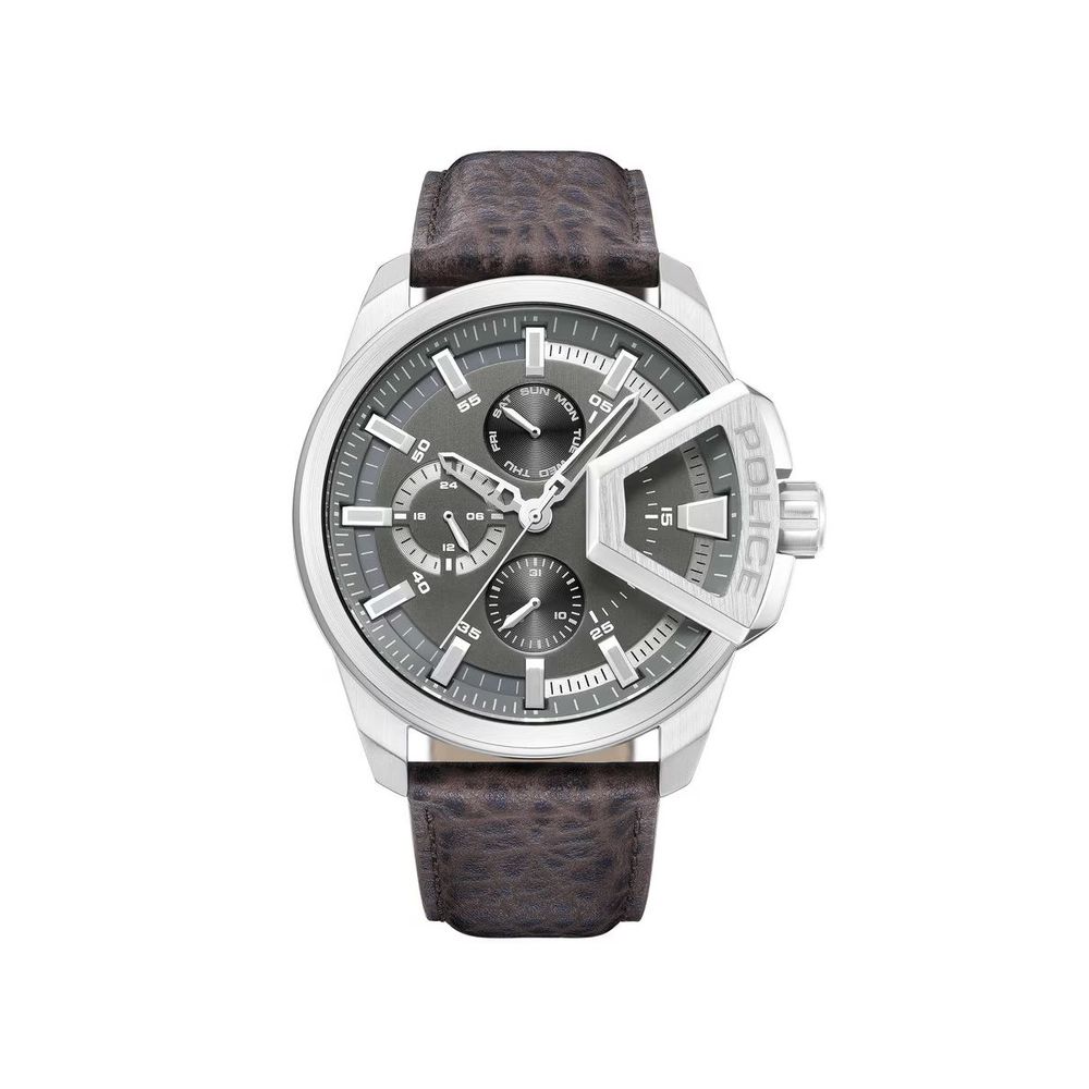 Brown Leather Dress Watch