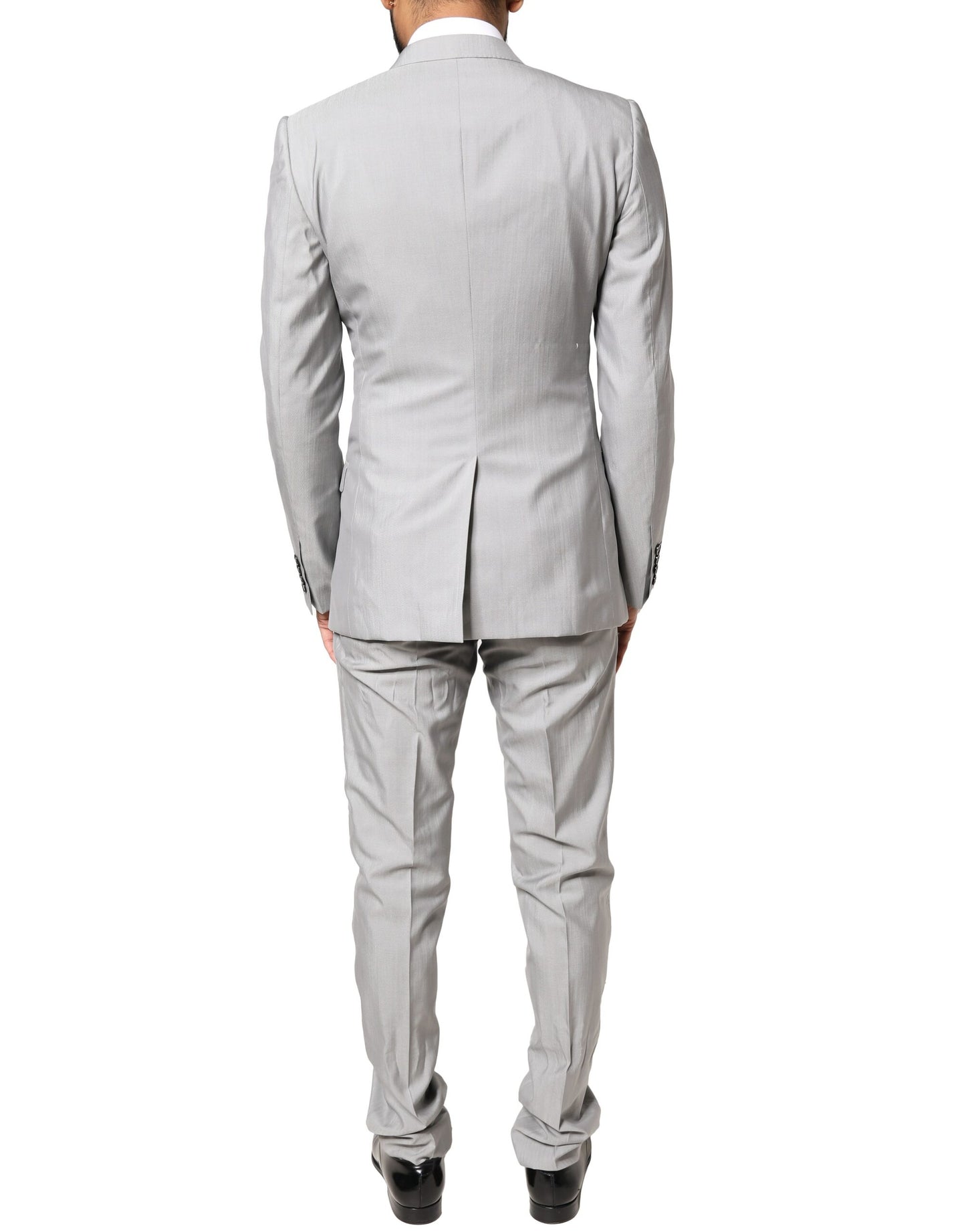 Light Gray Wool GOLD 2 Piece Formal Suit
