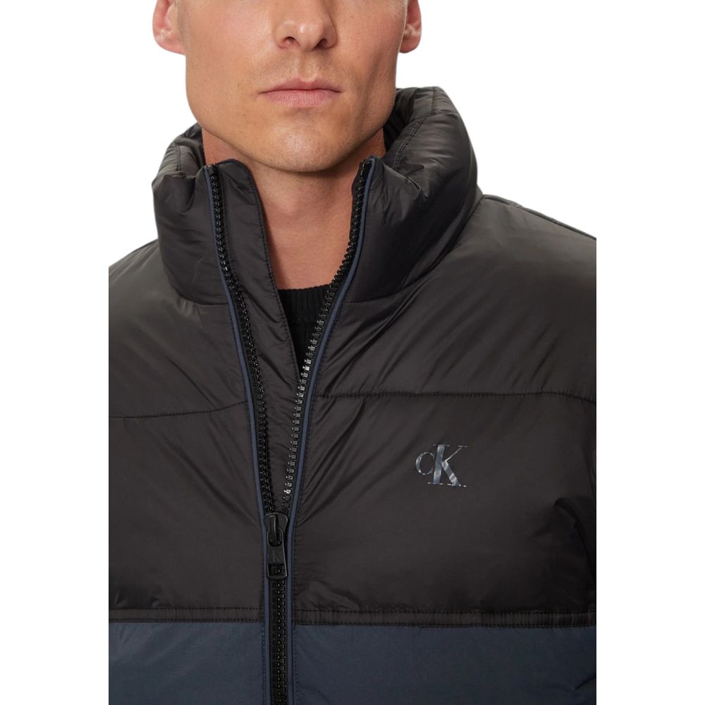 Blue Recycled Polyamide Coat