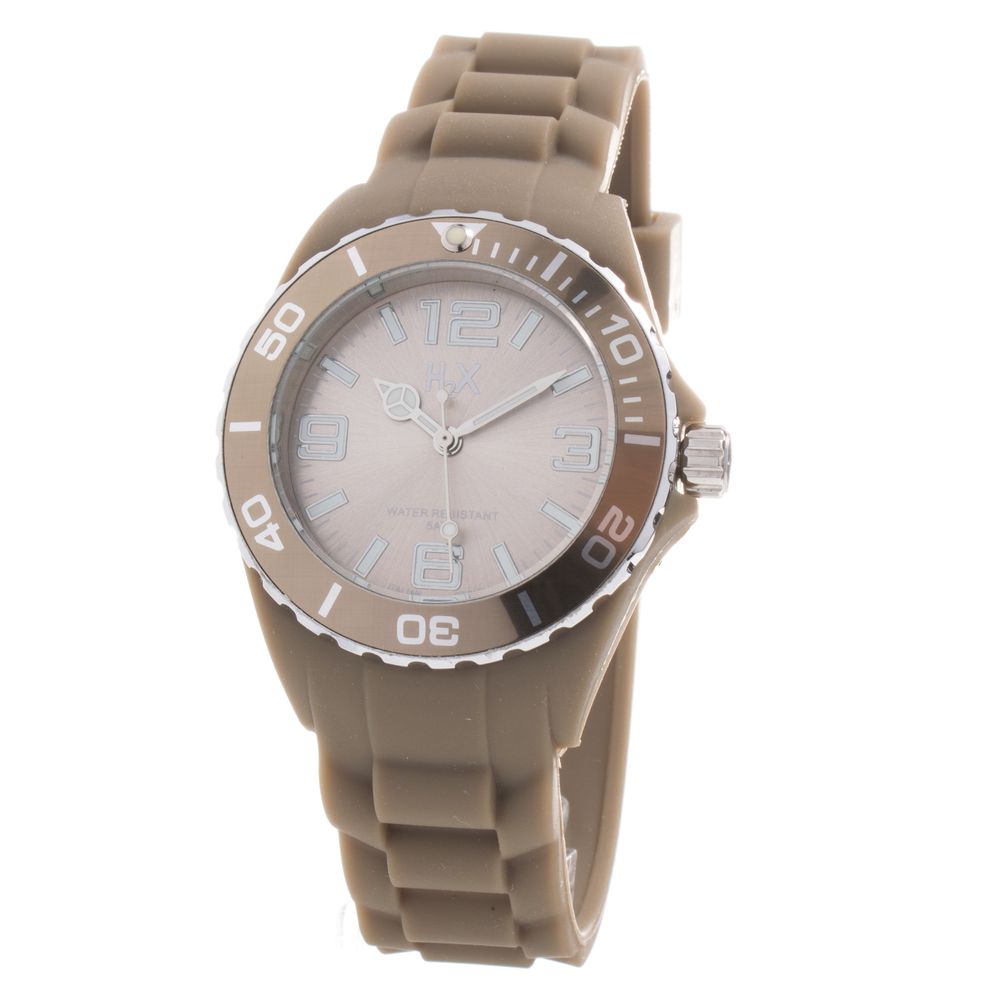 Brown Rubber Sport Watch
