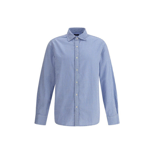Blue Cotton Pattern Shirt