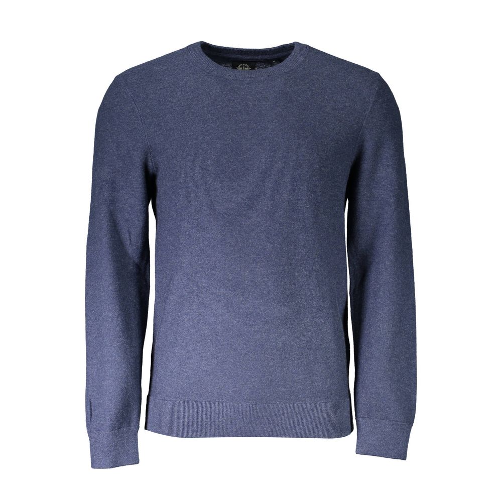 Blue Cotton Men Sweater