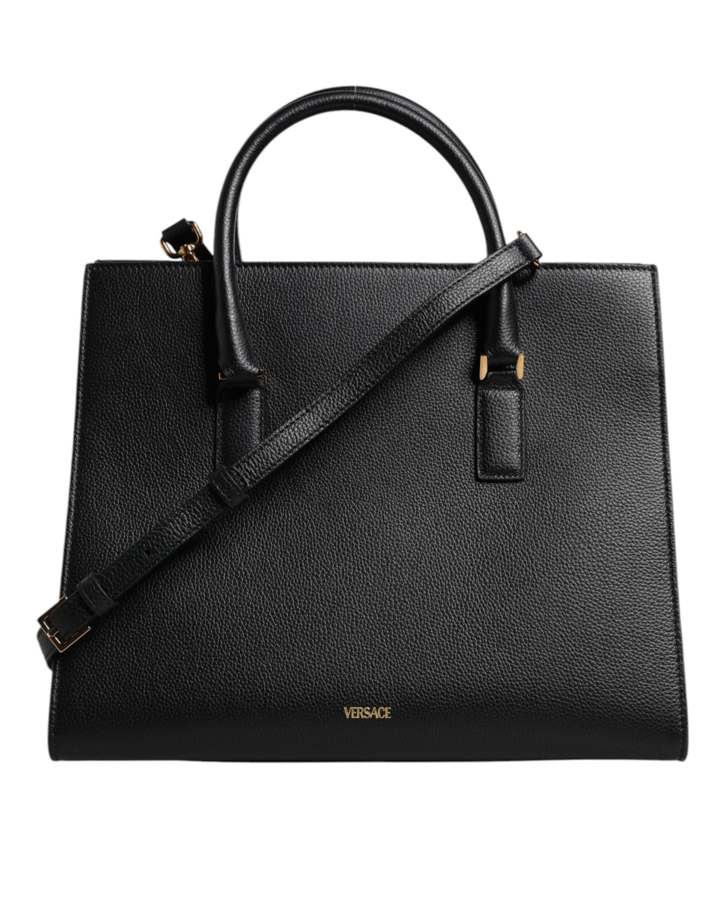 Black Large Leather Top Handle Shoulder Crossbody Bag
