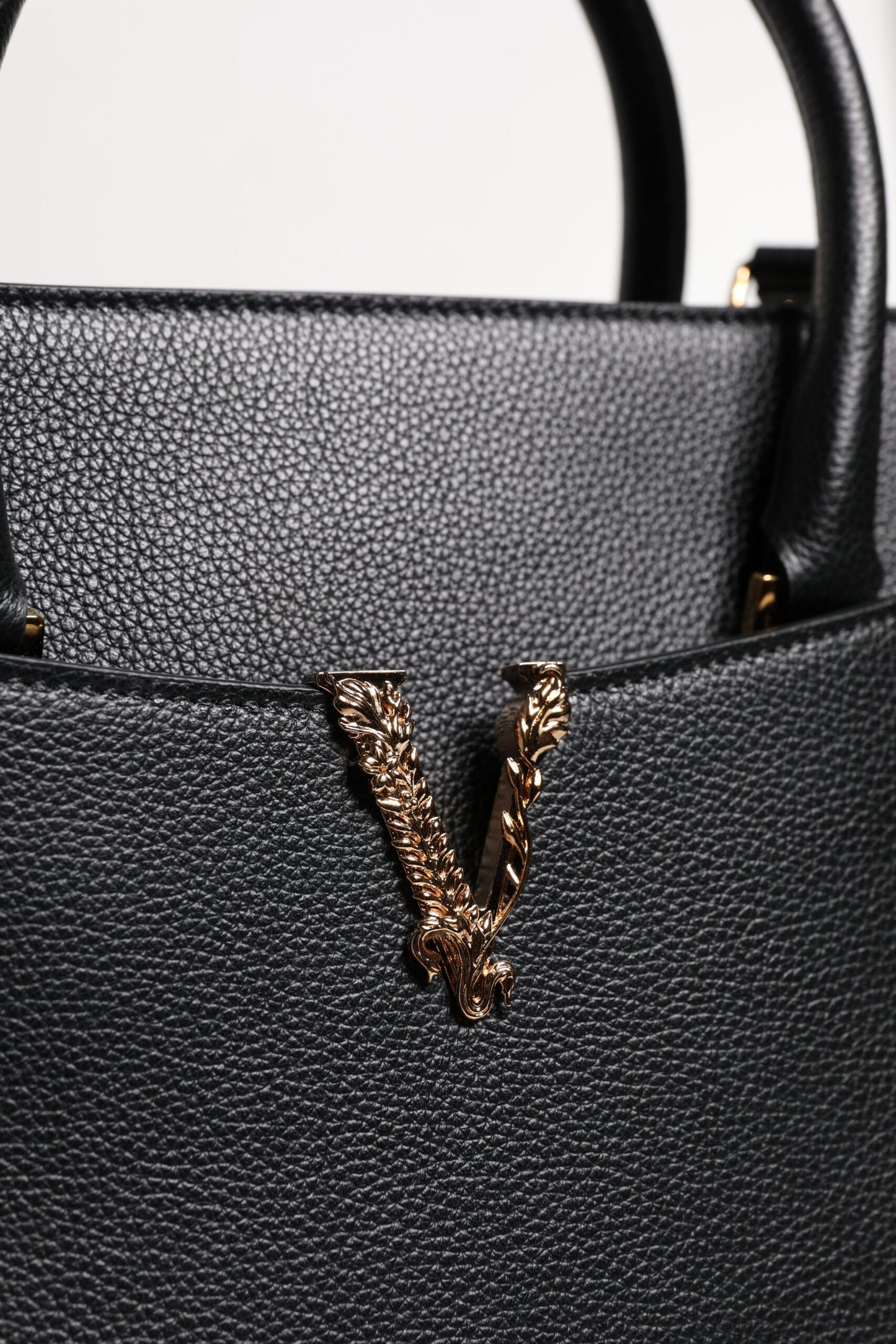 Black Large Leather Top Handle Shoulder Crossbody Bag